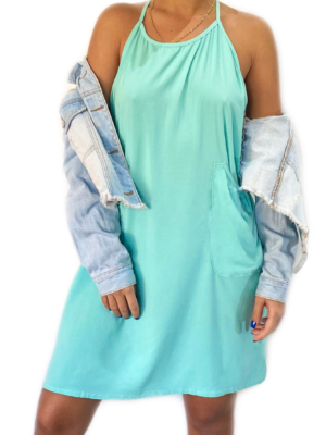Vestido-pockets corto-minimal-azul-aguamarina-upcycling-moda-fashion-designers-slow-fashion-tiendas-vestidos-elegantes-colombia-largos-ela-verano-bogota-studio-ragged-online-instagram-zara-airydress-maxi-comprar-tienda-virtual-fiesta-medellin-cali-1