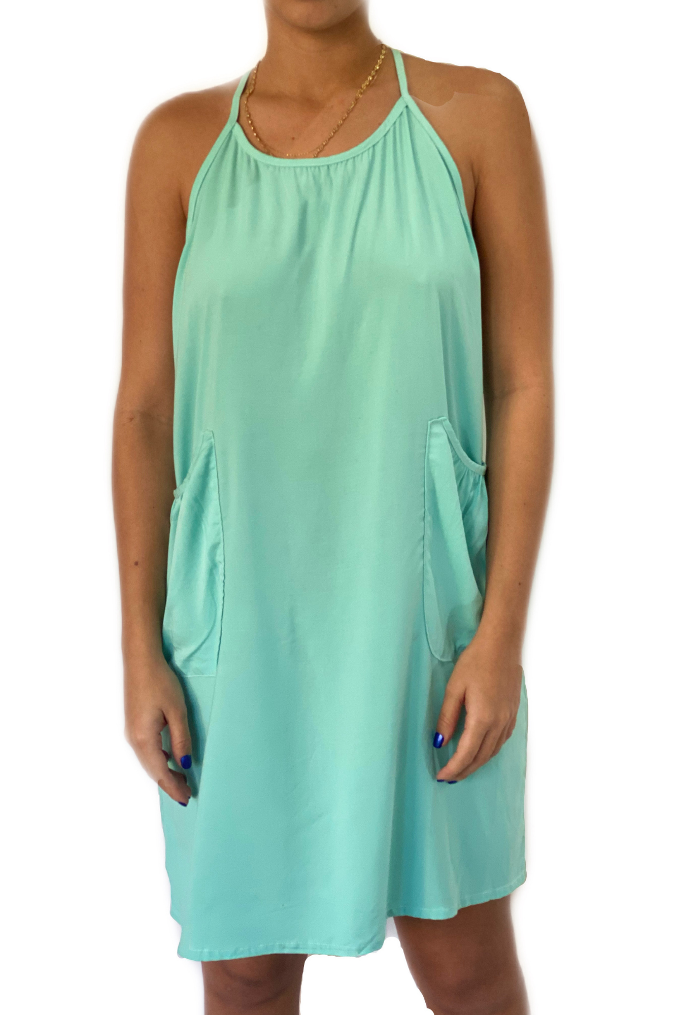 Vestido-pockets corto-minimal-azul-aguamarina-upcycling-moda-fashion-designers-slow-fashion-tiendas-vestidos-elegantes-colombia-largos-ela-verano-bogota-studio-ragged-online-instagram-zara-airydress-maxi-comprar-tienda-virtual-fiesta-medellin-cali-2